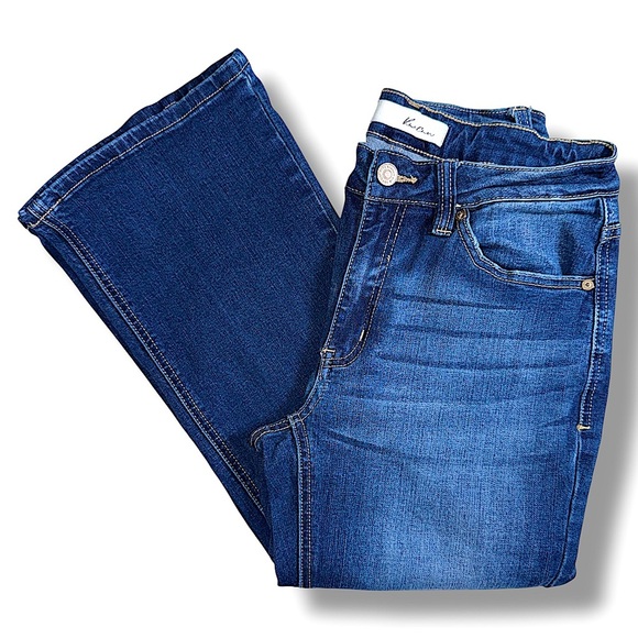 KanCan Flared Jeans Mid Rise Dark Wash Women’s 6 28 Long - Picture 1 of 10